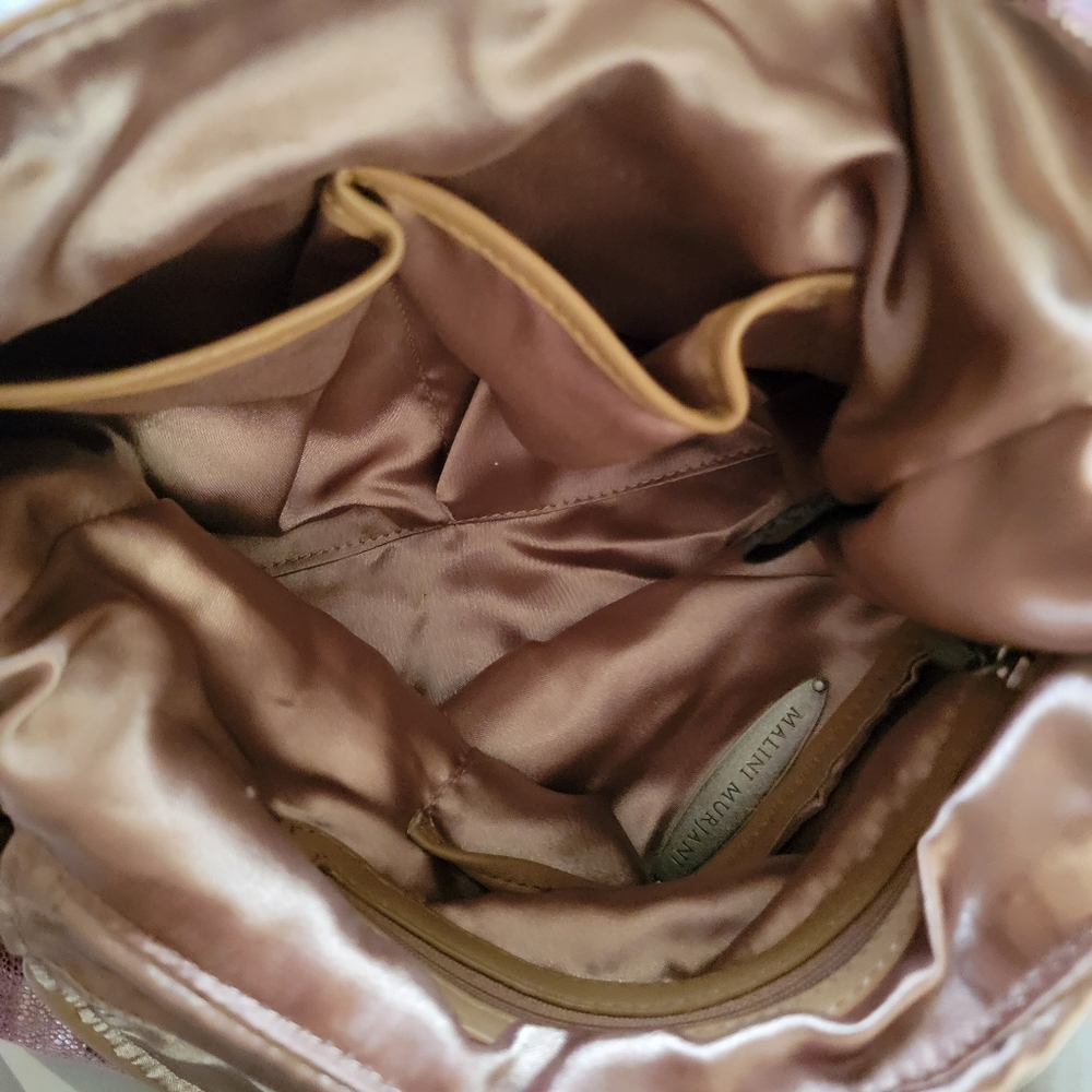 🔥SALE🔥MALINI MURJANI |SHOULDER  SPARKLY LEATHER HOBO BAG - Picture 6 of 16
